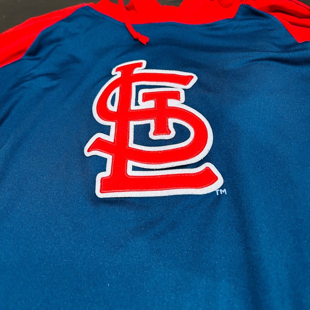 St. Louis Cardinals Blue and Red Hoodie with Logo